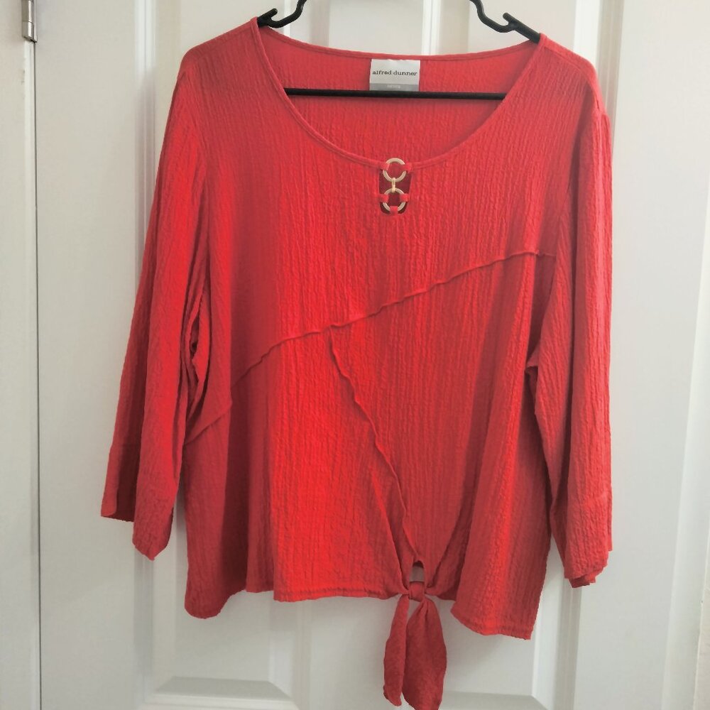 Red Blouse Alfred Dunner - size Large -  soft fabric